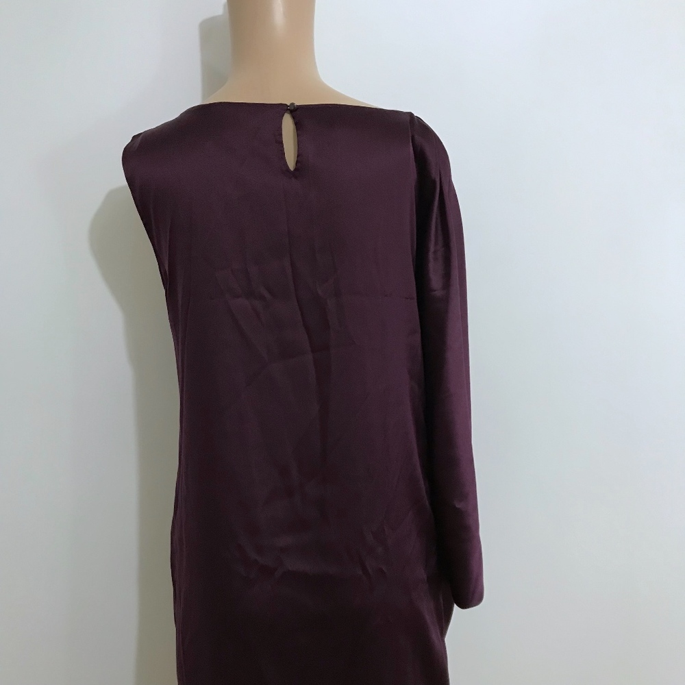 Elie Tahari Purple Silk Draped Dress - Picture 5 of 6